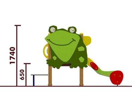 Горка Лягушка 08109 H=650 для детской площадки, фото 2