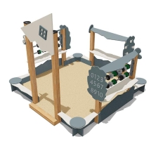 Песочница ВСТ 5658 со спойлерами и счетами для детской площадки Песочница ВСТ 5658 со спойлерами и счетами для детской площадки