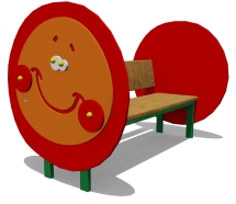 Скамейка детская Колобок 26014 для игровой площадки