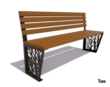 Парковая скамейка Роща, Лиственница (без подлокотников) 1,2 м Парковая скамейка Роща, Лиственница (без подлокотников) 1,2 м