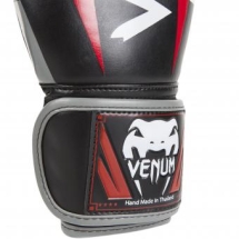 Перчатки боксерские Venum "Elite" Boxing Gloves - Black/Red/Grey