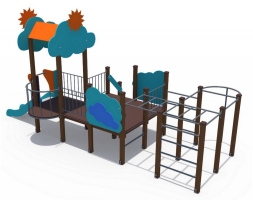 Игровой комплекс для детей на дачу Сияние Н-750, фото 4