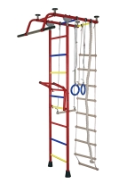 Детский спортивный комплекс Крепыш плюс Т с навесным турником ПВХ бордовый