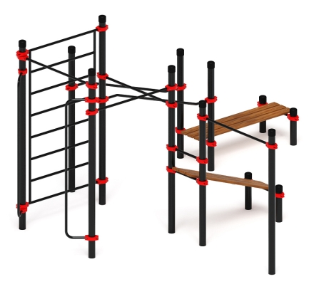 Воркаут ЛОВ 108 красный ВТ 102.18-01, фото 4