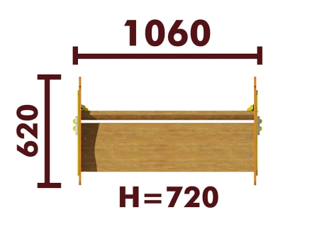 Скамейка детская Морская звезда 26013 для игровой площадки, фото 2
