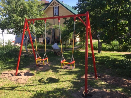 Качели Ветерок 2 К012 с креслами К045 для детских площадок, фото 6