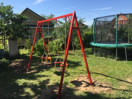 Качели Ветерок 2 К012 с креслами К045 для детских площадок, фото 5