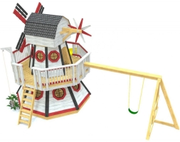 Игровой комплекс TORUDA WOOD Ветряная мельница, фото 2 Игровой комплекс TORUDA WOOD Ветряная мельница, фото 2