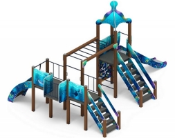 Детская игровая площадка Морской ДИК 2.17.03-01 H=1500, фото 3