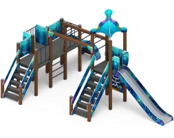 Детская игровая площадка Морской ДИК 2.17.03-01 H=1500, фото 2