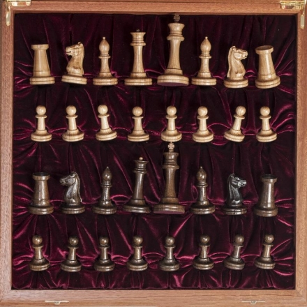 Шахматы Сенеж &quot;Стаунтон&quot; Махагон, фото 4