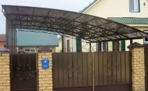 Односкатный навес для автомобиля