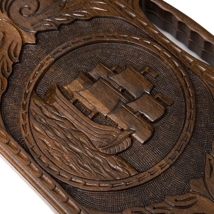 Нарды резные &quot;Корабль&quot; с ручкой 50, Haleyan, фото 1