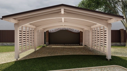 Навес для машин ФОРТ Несущий каркас, фото 2