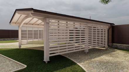 Навес для машин ФОРТ Несущий каркас, фото 3