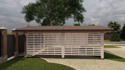 Навес для машин ФОРТ Несущий каркас, фото 5