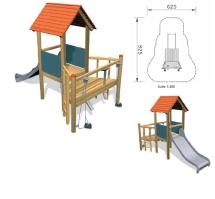 Маленькая площадка для игр с песком Маленькая площадка для игр с песком