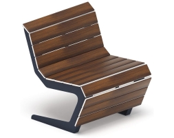 Скамья Волна спокойствия-3 (темный дуб), фото 1