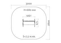 Скамейка детская Акула 26012 для игровой площадки
