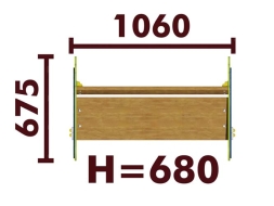 Скамейка детская Акула 26012 для игровой площадки, фото 3