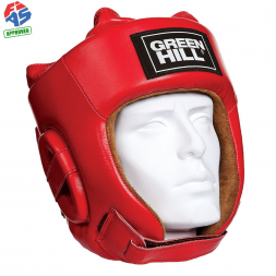 Шлем &quot;GREEN HILL FIVE STAR&quot; арт. HGF-4013fs-XL-RD, р.XL, одобр. FIAS, нат. кожа, красный