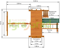 Детская площадка IgraGrad Крепость Фани с рукоходом (Домик), фото 2