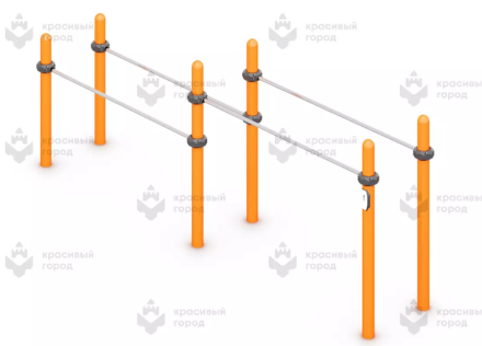 Воркаут «Брусья для отжимания двойные разноуровневые», фото 1