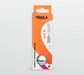 KRAFLA B-WT3000 Набор для настольного тенниса (мяч три звезды 3шт.), фото 2