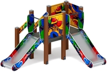 Горка двойная Малыш (Граффити) - ИО 41.01.02-03 - Н=750