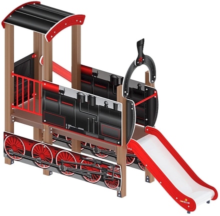 Паровозик (черный) мини - ДИК 1.03.5.01-10 - Игровой комплекс H=750, фото 3