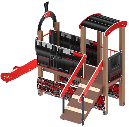 Паровозик (черный) мини - ДИК 1.03.5.01-10 - Игровой комплекс H=750, фото 2