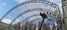 Высокий арочный навес с большим пролетом