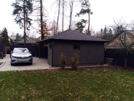 Навес для машин с хозблоком НИКОЛИНО Несущий каркас, фото 2