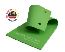 Мат для аэробики 10 мм зеленый с кольцами