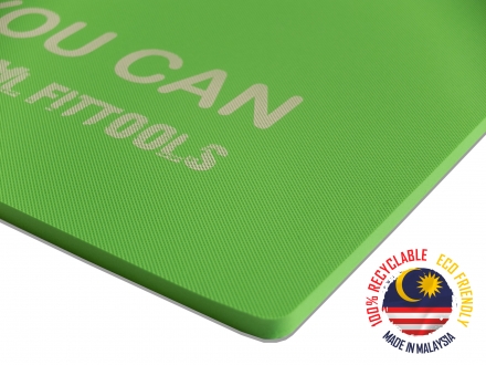 Мат для аэробики 10 мм зеленый с кольцами, фото 5