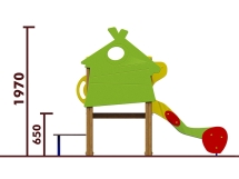 Горка Избушка 08106 H=650 для детской площадки