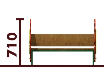 Скамейка детская Цветок 26011 для игровой площадки