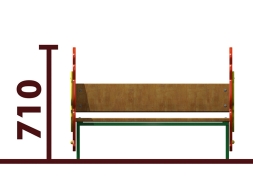 Скамейка детская Цветок 26011 для игровой площадки, фото 3