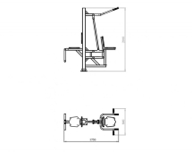 Уличный тренажер TORUDA "Вертикальная тяга + Флекс"