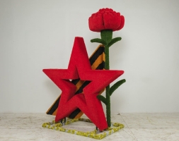 Топиари Звезда Победы, h=220 см - газон Eco, фото 4