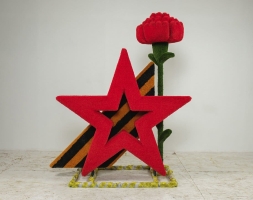 Топиари Звезда Победы, h=220 см - газон Eco, фото 3