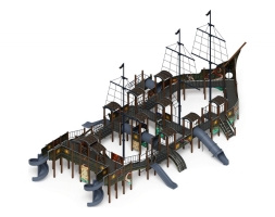 Детская игровая площадка Баркентина Летучий голландец (винтовой скат) ДИК 2.03.3.06-11 H=1200 H=1500 H=2000, фото 3