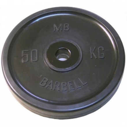 Диск олимпийский Barbell d 51 мм чёрный 50 кг, фото 1