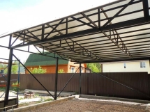 Односкатный навес по парковку авто