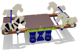 Качели-балансир двойные на пружинах 04660 для детской площадки Качели-балансир двойные на пружинах 04660 для детской площадки