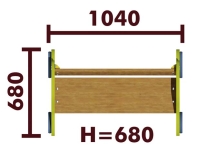 Скамейка детская Машинка 26010 для игровой площадки
