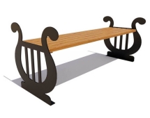 Парковая скамейка Лира, Сосна 1,5 м Парковая скамейка Лира, Сосна 1,5 м