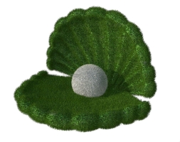 Топиари Ракушка, h=84см - газон Eco, фото 2