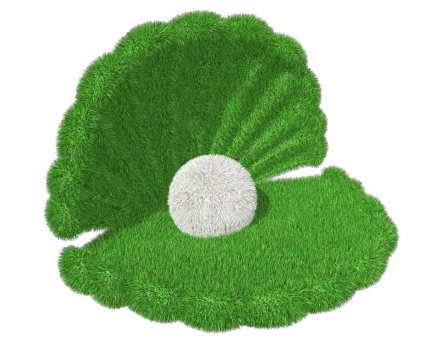 Топиари Ракушка, h=84см - газон Eco, фото 1