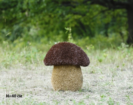 Топиари гриб Подосиновик, h=50 см - газон Eco, фото 3